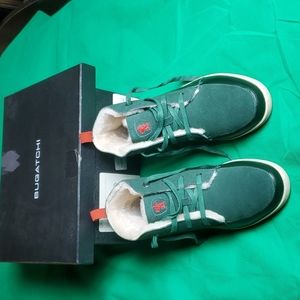 BUGATCHI GREEN SUEDE AND LEATHER SHOES 👞